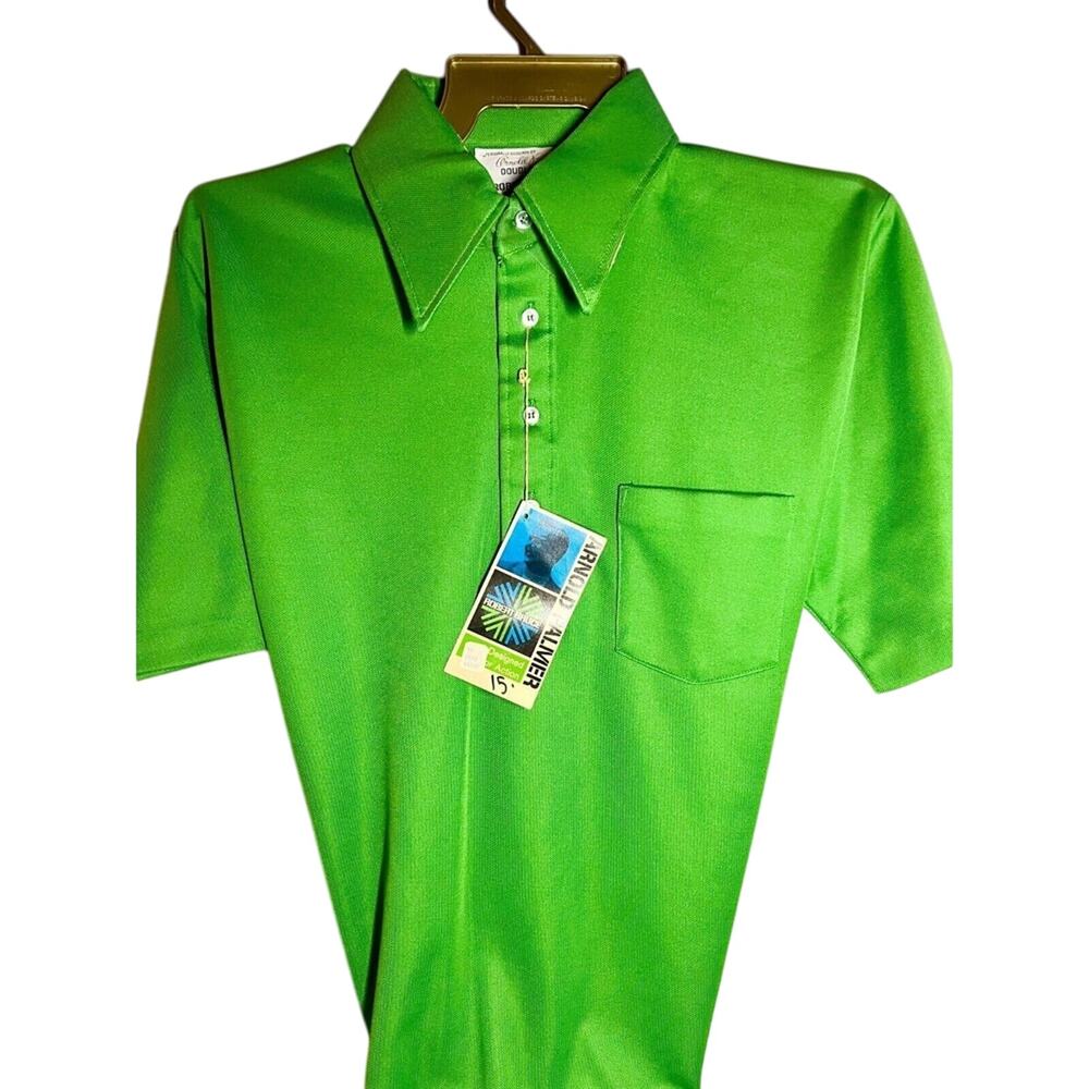 Vintage Arnold Palmer Robert Bruce Mens Large Polo Shirt Green NWT Golf